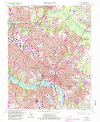 Download a high-resolution, GPS-compatible USGS topo map for Richmond, VA (1991 edition)