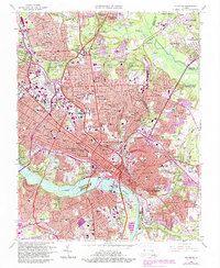 Download a high-resolution, GPS-compatible USGS topo map for Richmond, VA (1987 edition)