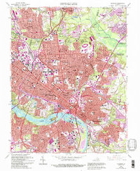 Download a high-resolution, GPS-compatible USGS topo map for Richmond, VA (1994 edition)