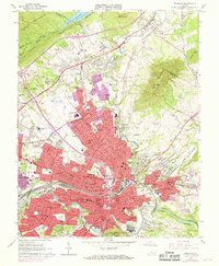 preview thumbnail of historical topo map of Roanoke, VA in 1963