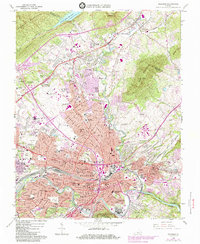 preview thumbnail of historical topo map of Roanoke, VA in 1963