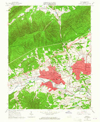 Download a high-resolution, GPS-compatible USGS topo map for Salem, VA (1965 edition)