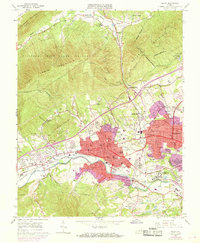 Download a high-resolution, GPS-compatible USGS topo map for Salem, VA (1968 edition)