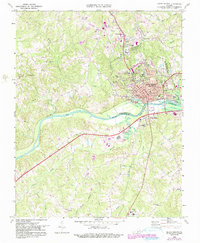Download a high-resolution, GPS-compatible USGS topo map for South Boston, VA (1990 edition)