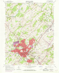 preview thumbnail of historical topo map of Augusta County, VA in 1964