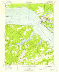 Download a high-resolution, GPS-compatible USGS topo map for Surry, VA (1957 edition)