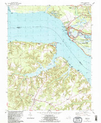 Download a high-resolution, GPS-compatible USGS topo map for Surry, VA (1983 edition)