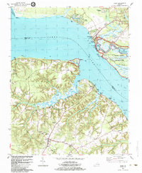 Download a high-resolution, GPS-compatible USGS topo map for Surry, VA (1983 edition)