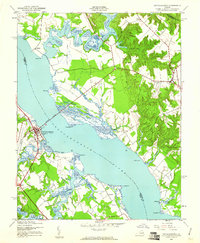 preview thumbnail of historical topo map of Tappahannock, VA in 1944