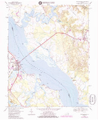 Download a high-resolution, GPS-compatible USGS topo map for Tappahannock, VA (1985 edition)