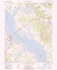 Download a high-resolution, GPS-compatible USGS topo map for Tappahannock, VA (1991 edition)