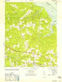 preview thumbnail of historical topo map of James City County, VA in 1958