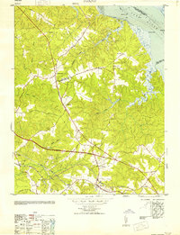 preview thumbnail of historical topo map of James City County, VA in 1953