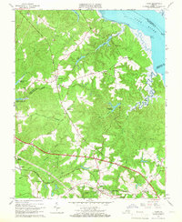 preview thumbnail of historical topo map of James City County, VA in 1965