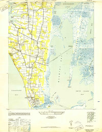 preview thumbnail of historical topo map of Northampton County, VA in 1943