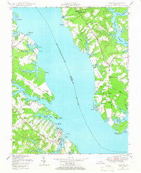 1946 Map of Urbanna, VA, 1966 Print