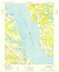 preview thumbnail of historical topo map of Urbanna, VA in 1949