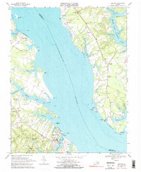 1968 Map of Urbanna, VA, 1971 Print