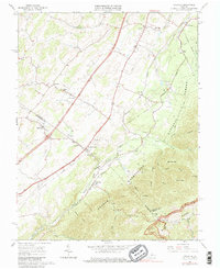 preview thumbnail of historical topo map of Augusta County, VA in 1965
