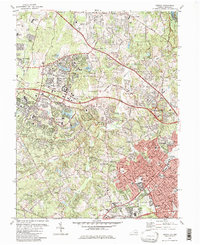 Download a high-resolution, GPS-compatible USGS topo map for Vienna, VA (1982 edition)