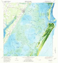 Download a high-resolution, GPS-compatible USGS topo map for Wachapreague, VA (1976 edition)