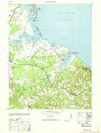 Download a high-resolution, GPS-compatible USGS topo map for Wakefield, VA (1953 edition)