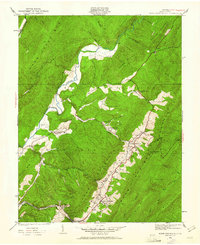 Download a high-resolution, GPS-compatible USGS topo map for Warm Springs Run, VA (1961 edition)