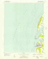 1955 Map of Cape Charles, VA, 1956 Print