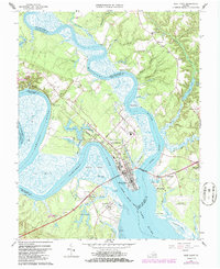 Download a high-resolution, GPS-compatible USGS topo map for West Point, VA (1986 edition)