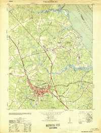 1951 Map of Williamsburg