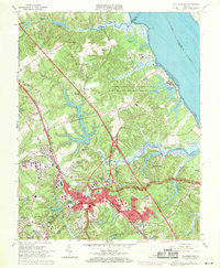 preview thumbnail of historical topo map of York County, VA in 1965