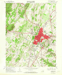 preview thumbnail of historical topo map of Frederick County, VA in 1966