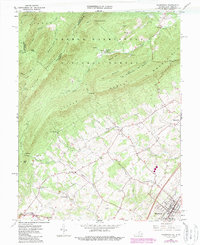 preview thumbnail of historical topo map of Woodstock, VA in 1966
