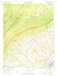 preview thumbnail of historical topo map of Woodstock, VA in 1966