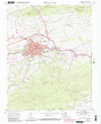 preview thumbnail of historical topo map of Wytheville, VA in 1968