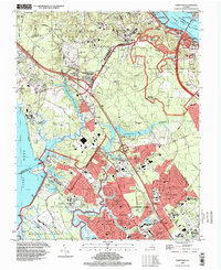 preview thumbnail of historical topo map of Yorktown, VA in 1994