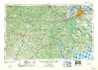 1953 Map of Norfolk, 1954 Print