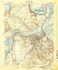 Download a high-resolution, GPS-compatible USGS topo map for Hopewell, VA (1943 edition)