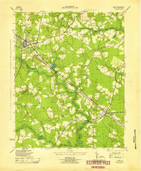 Download a high-resolution, GPS-compatible USGS topo map for Ivor, VA (1945 edition)