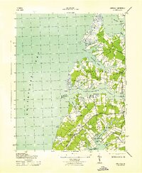 preview thumbnail of historical topo map of Northampton County, VA in 1943