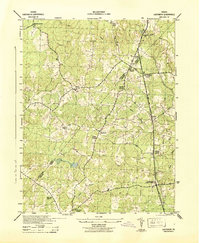 preview thumbnail of historical topo map of Caroline County, VA in 1942