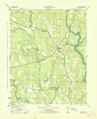 preview thumbnail of historical topo map of Sussex County, VA in 1943
