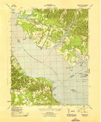 preview thumbnail of historical topo map of Richmond County, VA in 1944