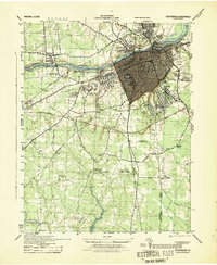 1944 Map of Petersburg, 1945 Print