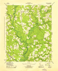 Download a high-resolution, GPS-compatible USGS topo map for Raynor, VA (1945 edition)