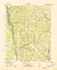 preview thumbnail of historical topo map of Southampton County, VA in 1943