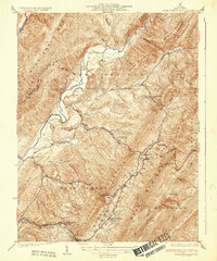 Download a high-resolution, GPS-compatible USGS topo map for Warm Springs Run, VA (1933 edition)