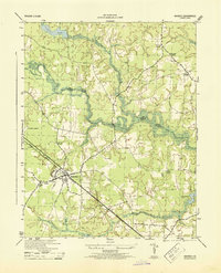 Download a high-resolution, GPS-compatible USGS topo map for Waverly, VA (1944 edition)