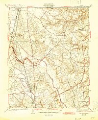 1938 Map of Yellow Tavern, 1946 Print
