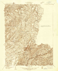 preview thumbnail of historical topo map of Augusta County, VA in 1934